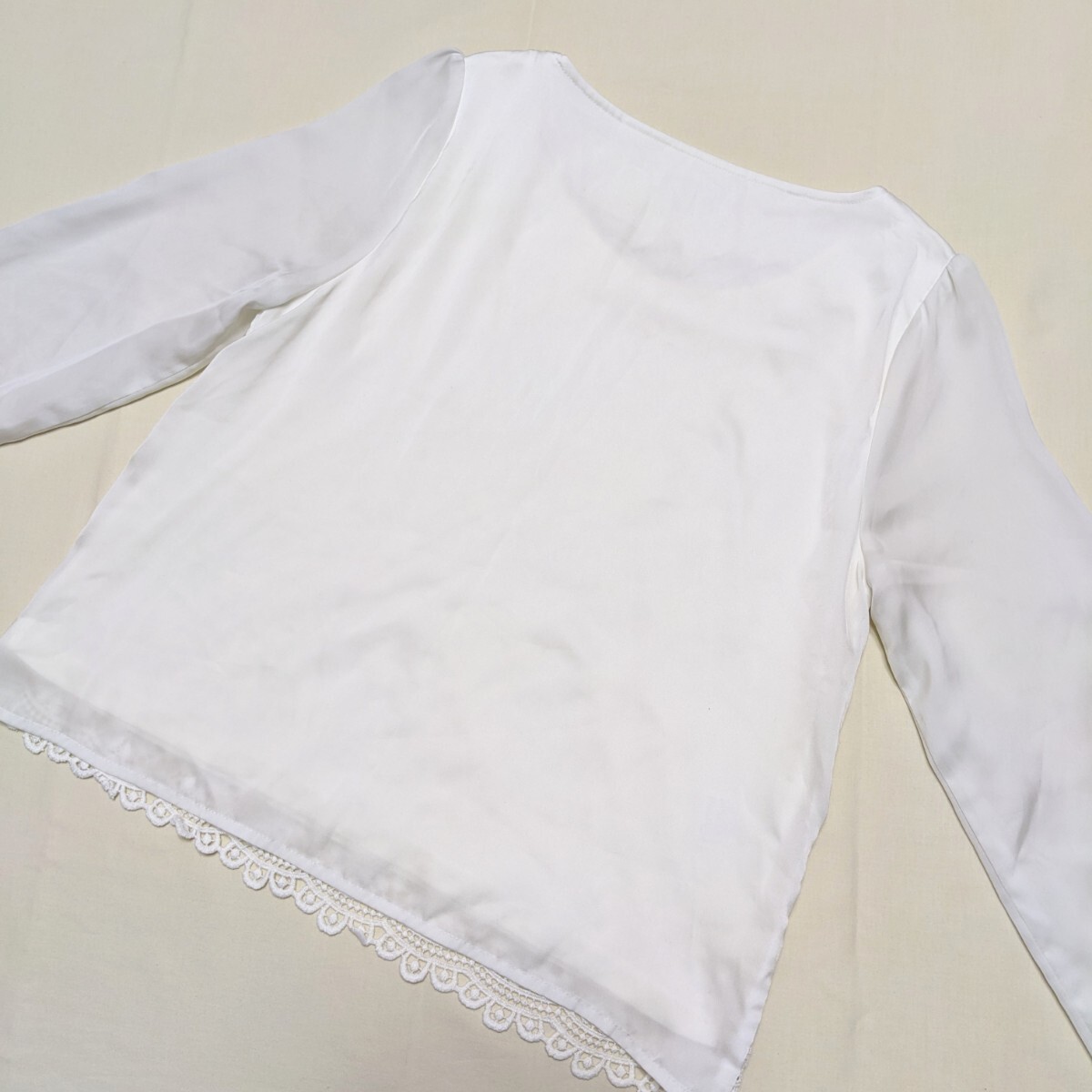 *FD44 any SISeni.s.s formal lady's 2 M long sleeve cut and sewn pull over white eggshell white business ceremony 