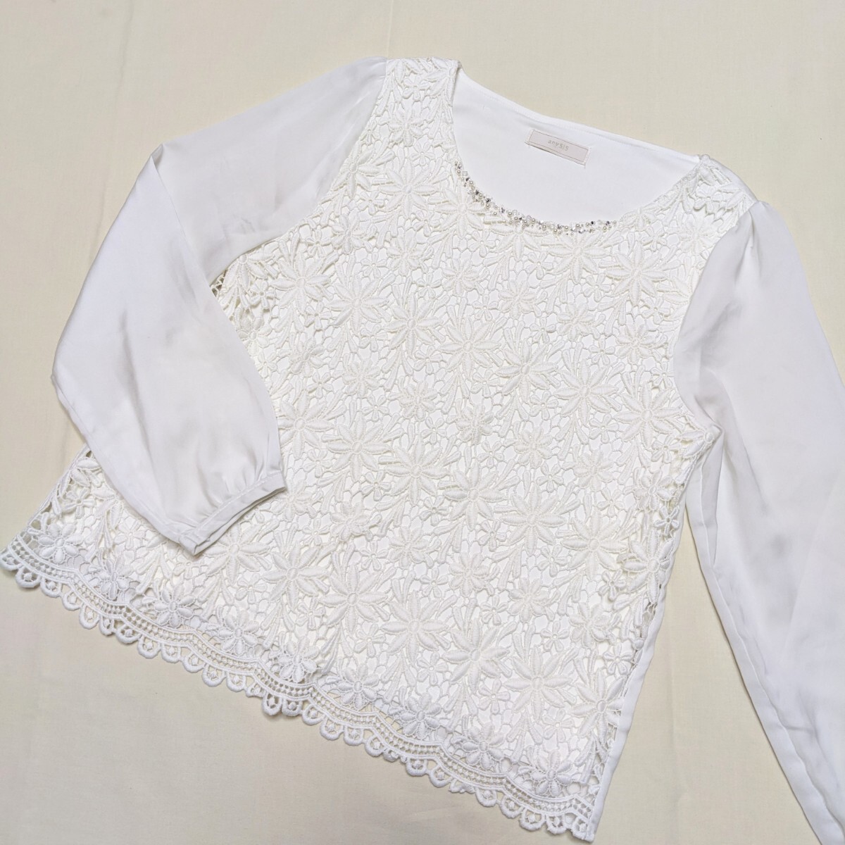 *FD44 any SISeni.s.s formal lady's 2 M long sleeve cut and sewn pull over white eggshell white business ceremony 
