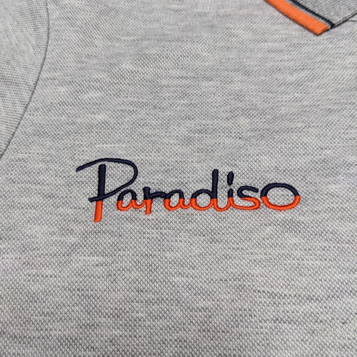 ☆SD4 Paradiso パラディーゾ レディース M 半袖 ポロシャツ カットソー グレー カジュアル ゴルフ_画像3