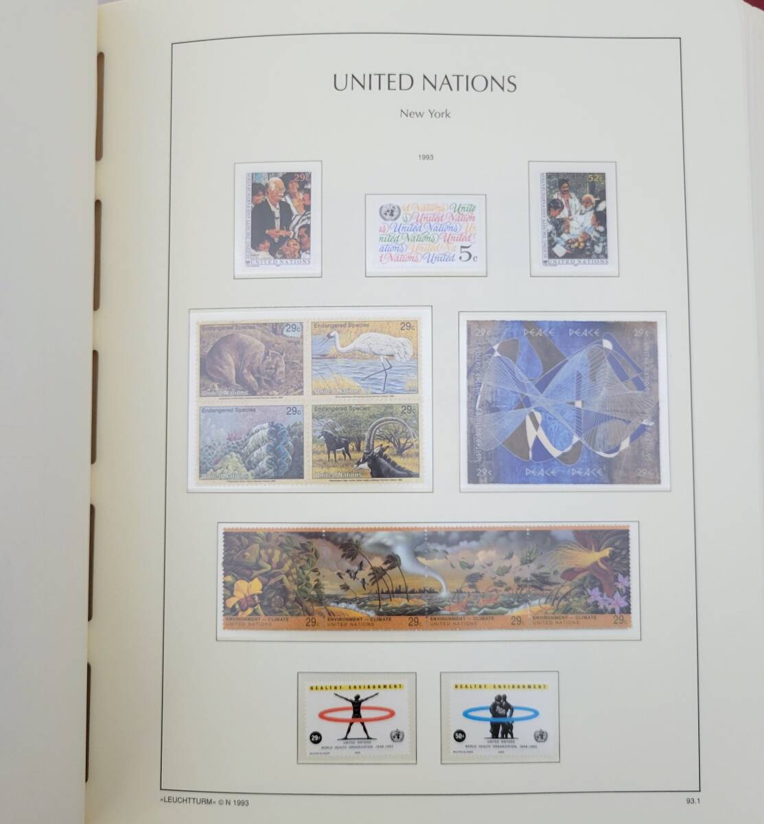 【3628】united nations 外国切手 本 赤 全83ページ 冊子 コレクション ユナイテッド ナショナル_画像2