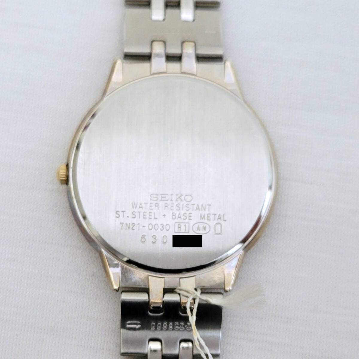 【3385】SEIKO セイコー LUCENT ルーセント 7N21-0030 ベージュ文字盤 時計 メンズ 稼働品の画像4