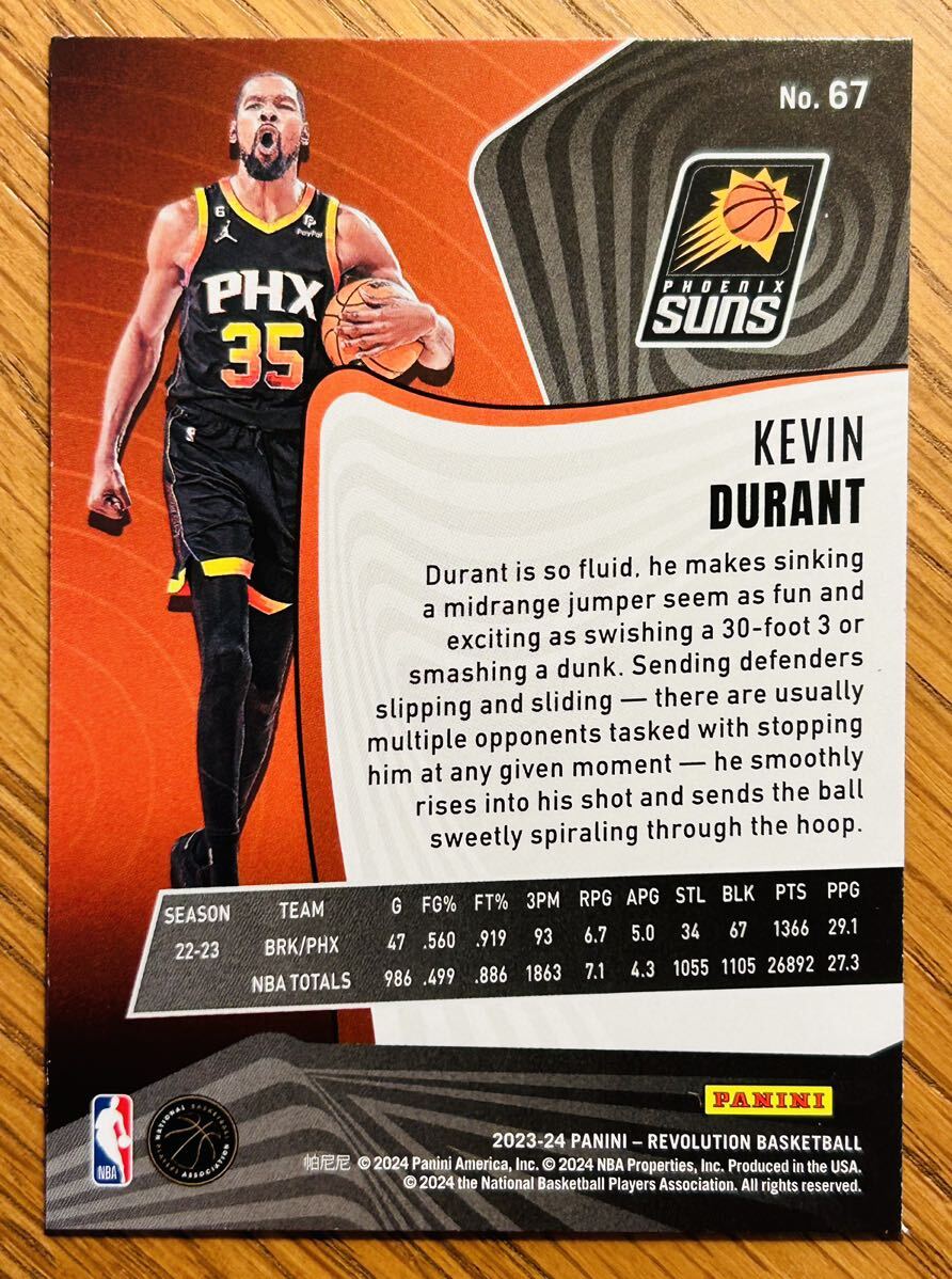 2023-24 Panini Revolution Basketball Kevin Durant #67_画像2
