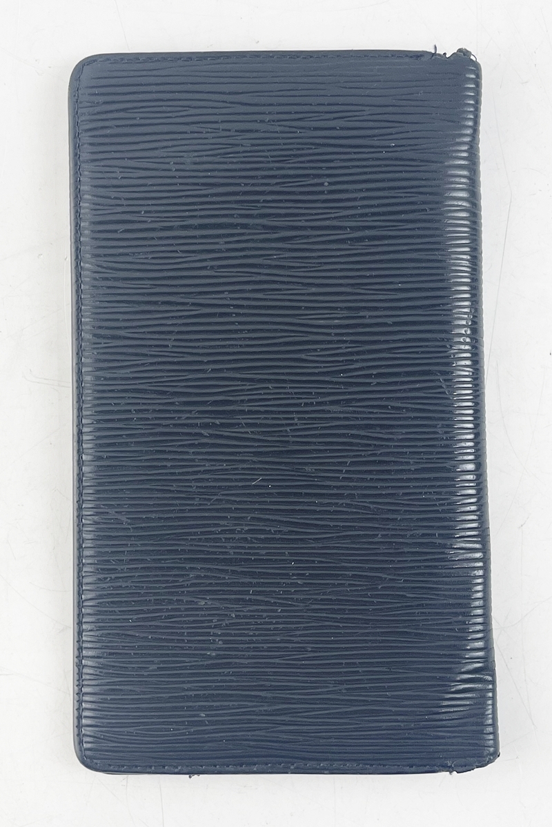 1円～ LOUIS VUITTON ルイヴィトン M63732 エピ ポルトシェキエ カルトクレディ 二つ折り 長財布 ウォレット ブラック系の画像2