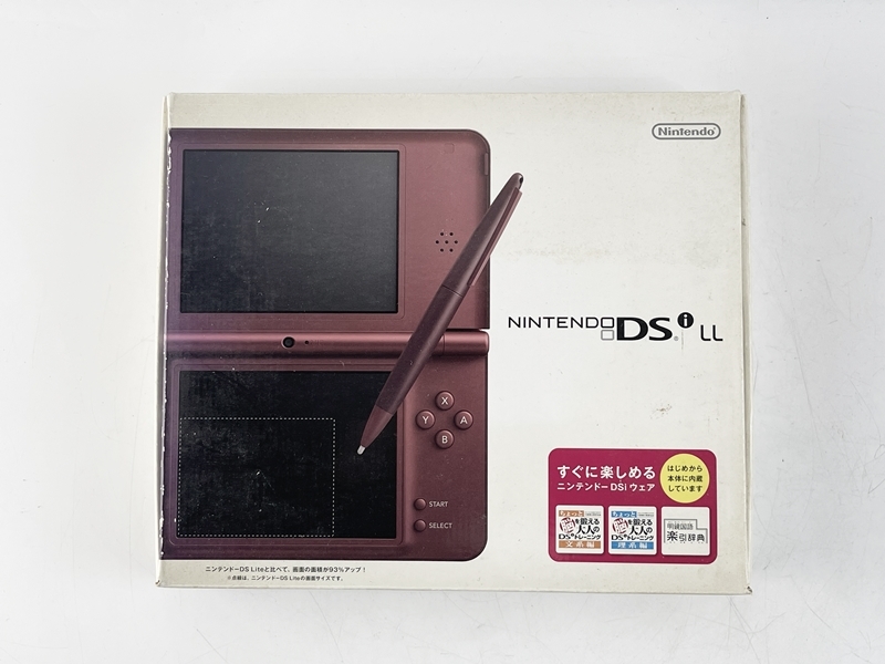 1円～　本体　任天堂　ニンテンドー　3DSLL　ワインレッド　WAP-002　箱付_画像1