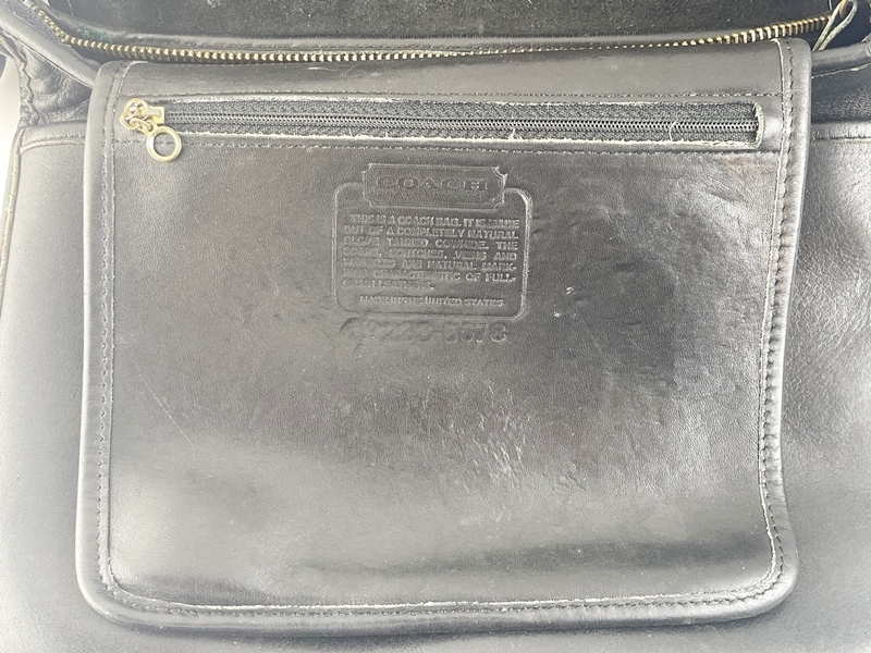 １円～ COACH コーチ ショルダーバッグ ブラック系 233-5678 レザーの画像5