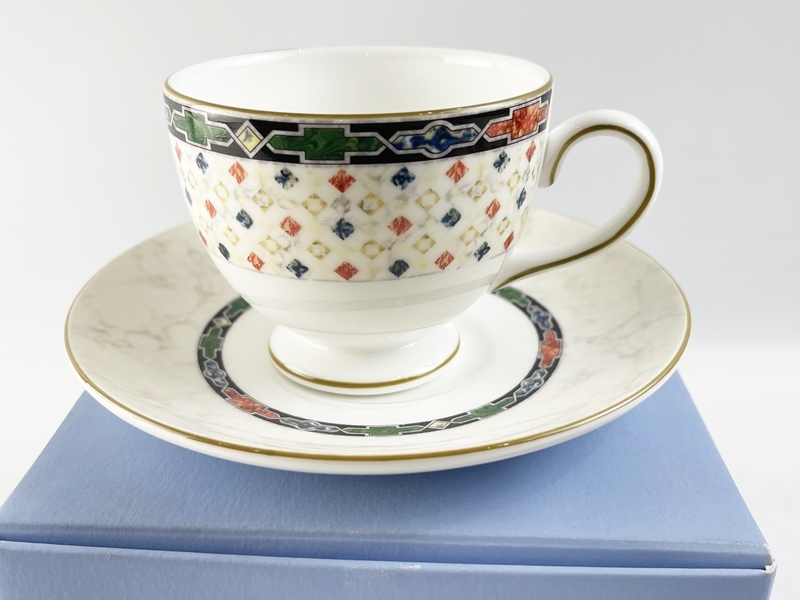 1円～ 未使用 美品 カップ＆ソーサー Wedgwood ウエッジウッド HARLEQUIN Noritake ノリタケ ペアの画像7