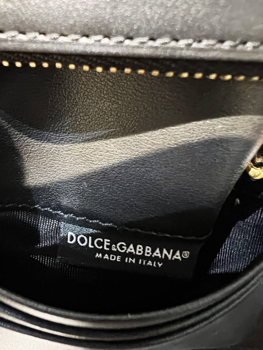  beautiful goods DOLCE&GABBANA Dolce & Gabbana Dolce&Gabbana BI1211 multi Stone leather purse black black men's lady's 