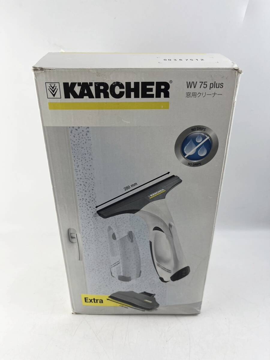 1円～ KARCHER ケルヒャー 電動式窓用バキュームクリーナー WV75 plus 充電ケーブル付き 掃除 通電確認済みの画像1