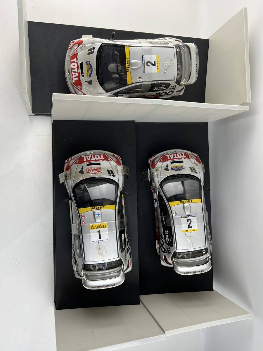 3点セット 未使用 保管品 Aa.オートアート 1/18 プジョー206 WRC 2001 ラリー・カタルーニャ １円～ ミニカーの画像1