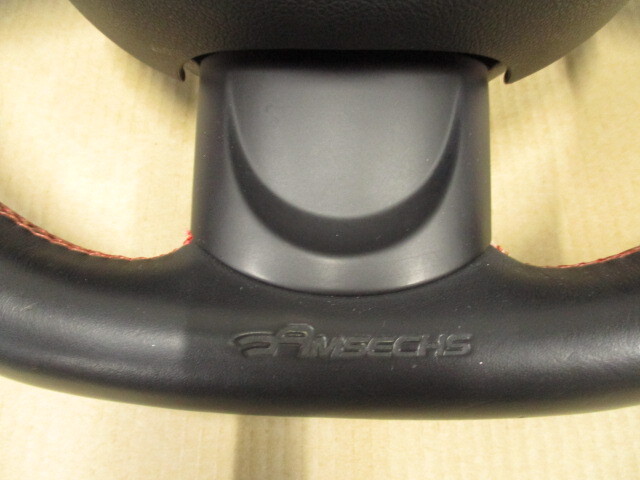 AMSECHS BMW MINI mini Mini R55 R56 R57amzeks red stitch leather sport steering gear 3ps.@ spoke horn with cover 
