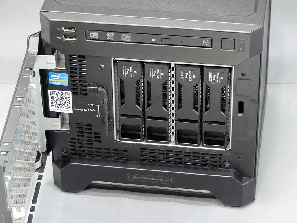 HP ProLiant MicroServer Gen8 CPU Xeon E3-1220L V2 (2.30GHz) HDD4TB×4 メモリ8GB OS無し 中古サーバー ジャンク扱い J〇 S2404-5670の画像2