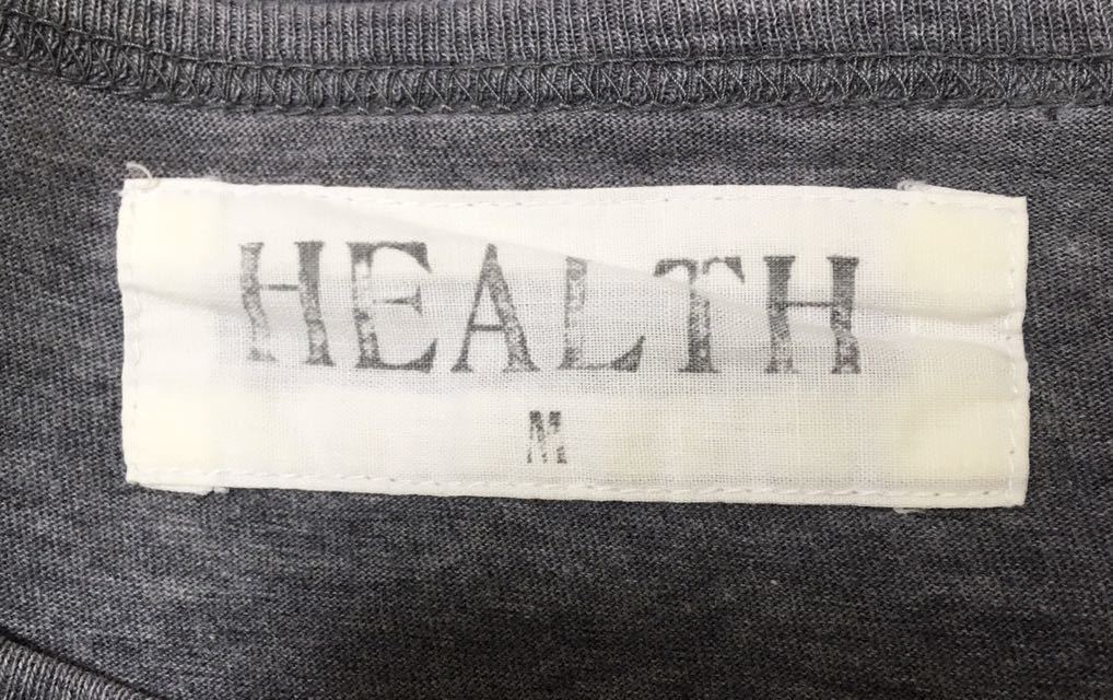 HEALTH ヘルス 七分袖 刺繍 Tシャツ 日本製 エニマデザイン サイズ M グレー_画像8
