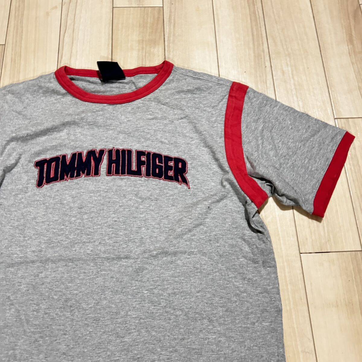 TOMMY HILFIGER/トミーヒルフィガー/半袖/リンガーT/Tシャツ/フラッグ/90s/オールド/M/Lの画像2