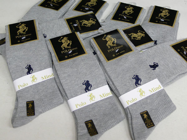 1 jpy ~POLO socks * regular price 24000 jpy Polo socks 20 pair gray 