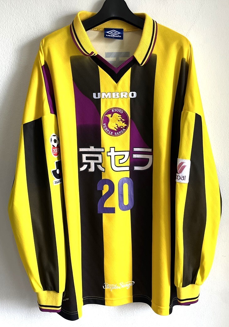 京都パープルサンガ 選手支給品 1997‐1998 AWAY L/Sユニフォーム#20 XL 京都サンガの画像1