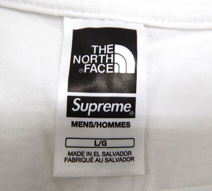 ノースフェイス×シュプリーム NT02309I プリンテッドポケットTシャツ FB2987 THE NORTHFACE×Supreme サイズL ホワイト×レッド白メンズの画像5