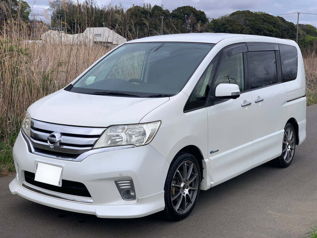 日産 セレナ ハイウエイスターG S-ハイブリッド エアロモード パノラミックルーフ 平成25年車 DAA-HFC26 2年車検付き ＊ナビ＊TV＊カメラ〜の画像1