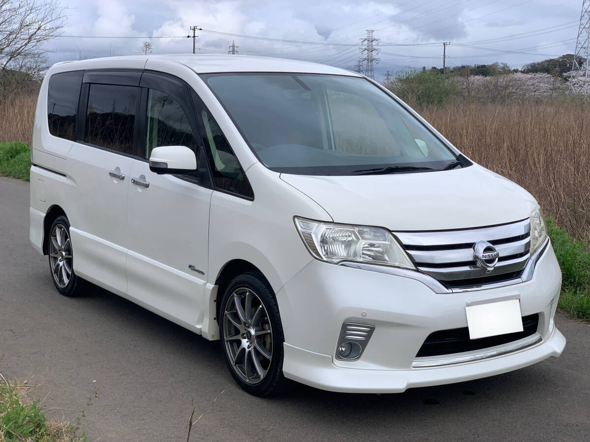 日産 セレナ ハイウエイスターG S-ハイブリッド エアロモード パノラミックルーフ 平成25年車 DAA-HFC26 2年車検付き ＊ナビ＊TV＊カメラ〜の画像3