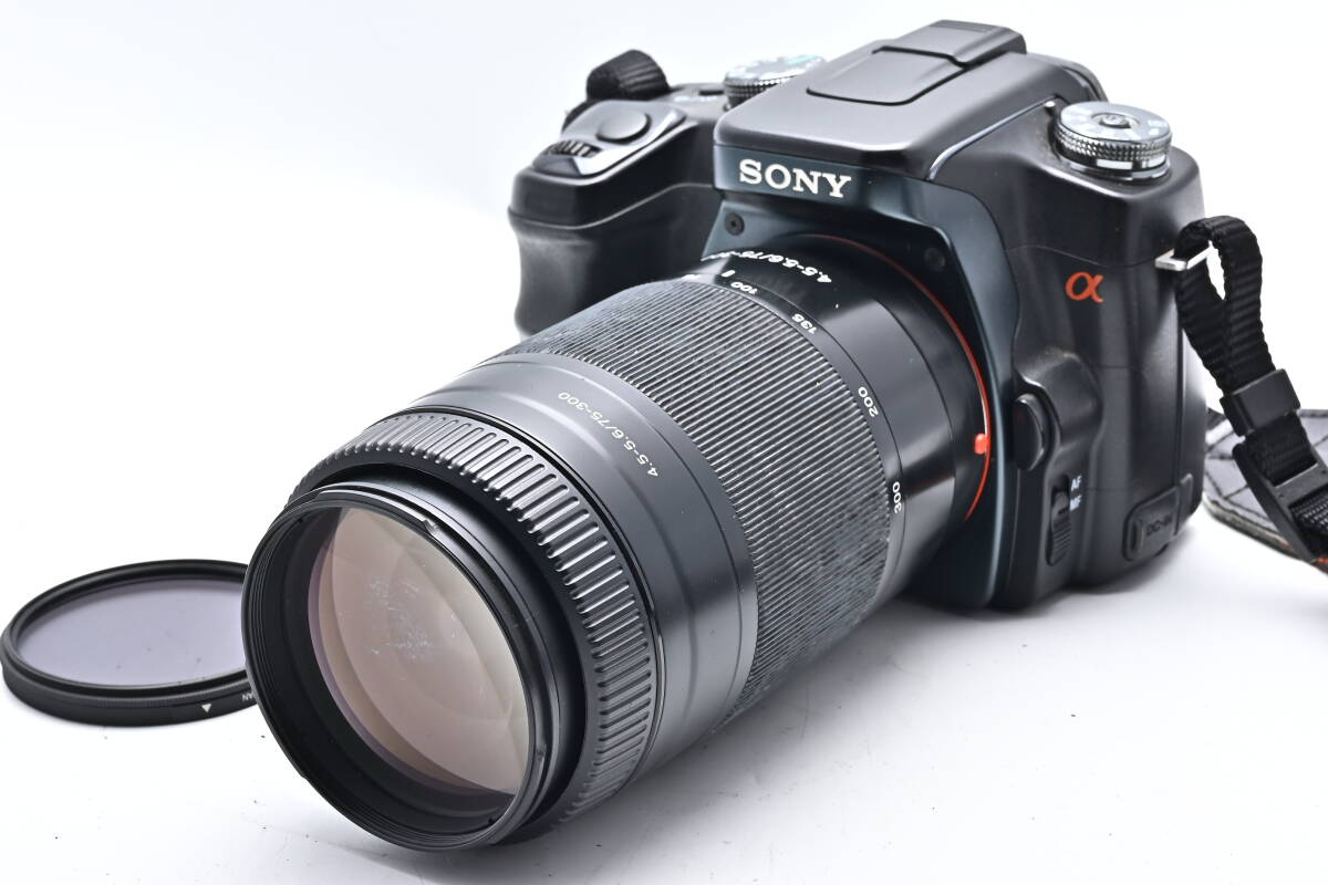 1A-737 SONY ソニー α100 DSLR-A100 75-300mm f/4.5-5.6 一眼レフデジタルカメラ