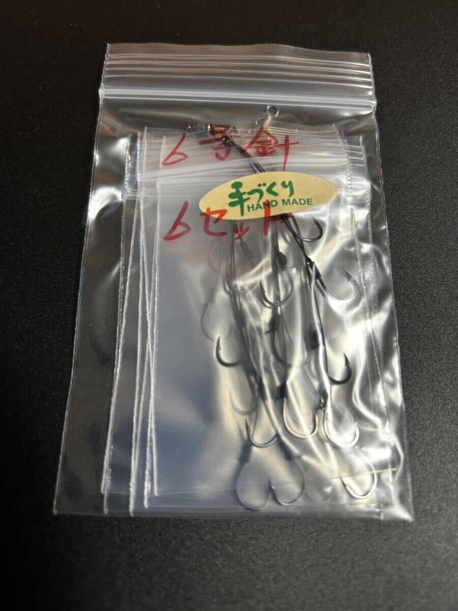 6号針 6セット　仕掛け テトラ 穴釣り 伊勢海老 イセエビ ハンドメイド 根魚 魚 _画像1