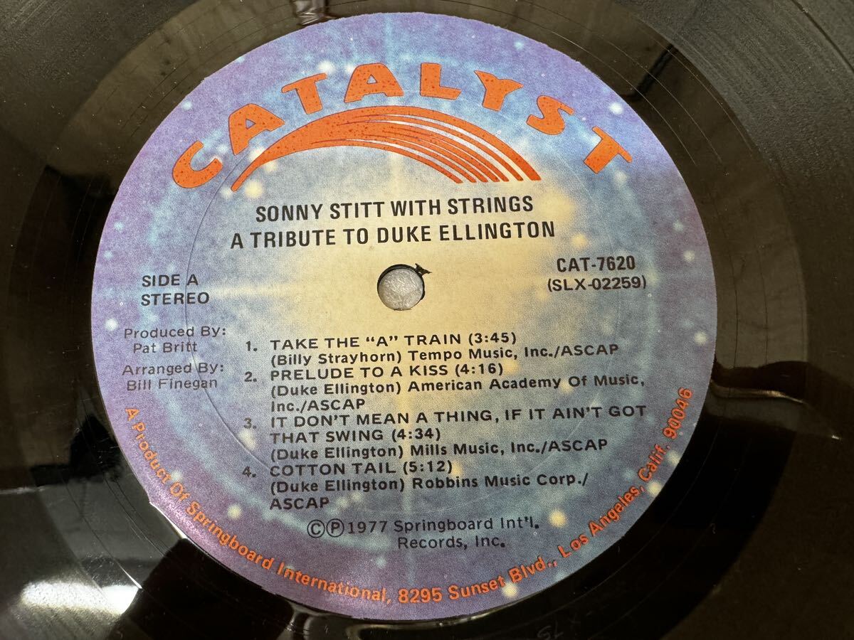 売切〜♪Sonny Stitt ソニー・スティット ／ A TRIBUTE TO DUKE ELLINGTON／LPレコード／JAZZ _画像2