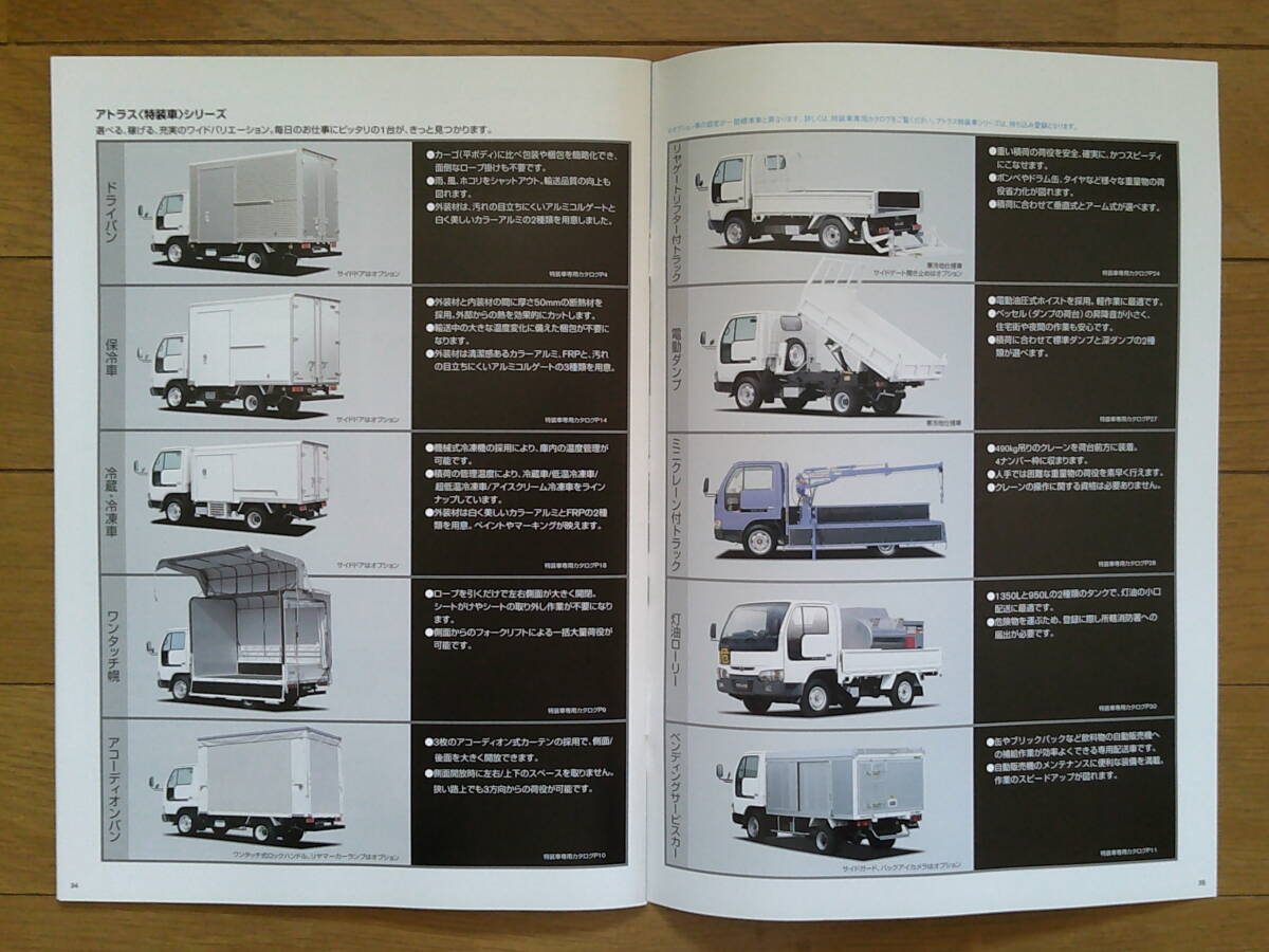 ★☆アトラス (F23型後期) カタログ 2006年版 35ページ オプションカタログ付き 日産 1t〜1.5t積小型トラック☆★の画像9