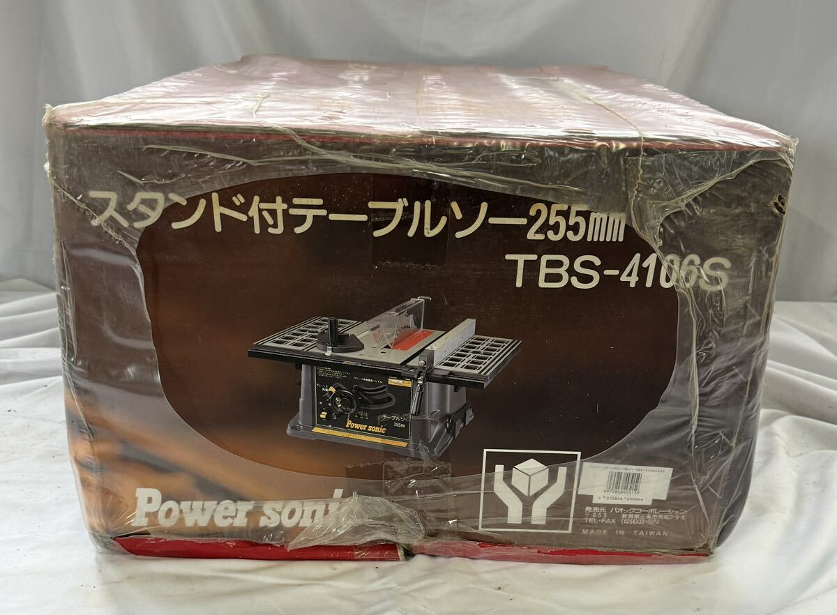 1 jpy start ② Power sonic TBS-4106S power Sonic stand attaching table so-255mm unused goods 