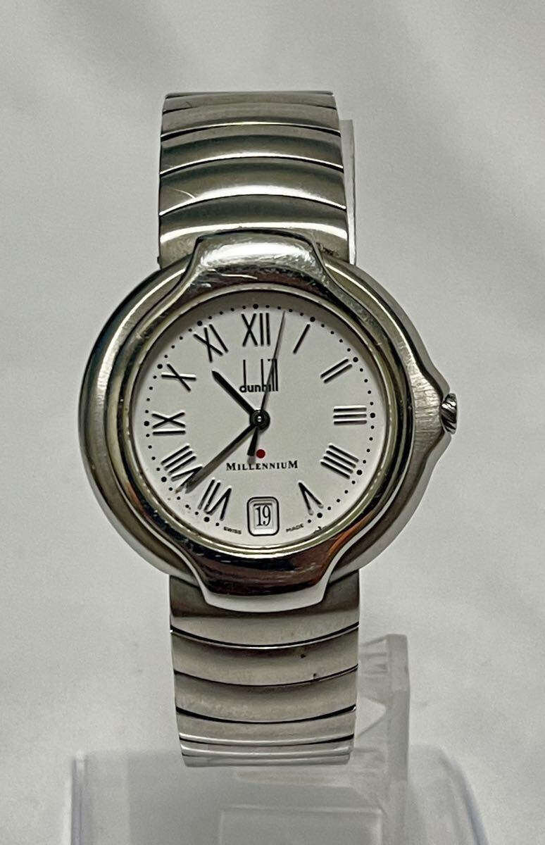 1円〜① Dunhill ダンヒル Millenium ミレニアム 8001 クォーツ 腕時計の画像3