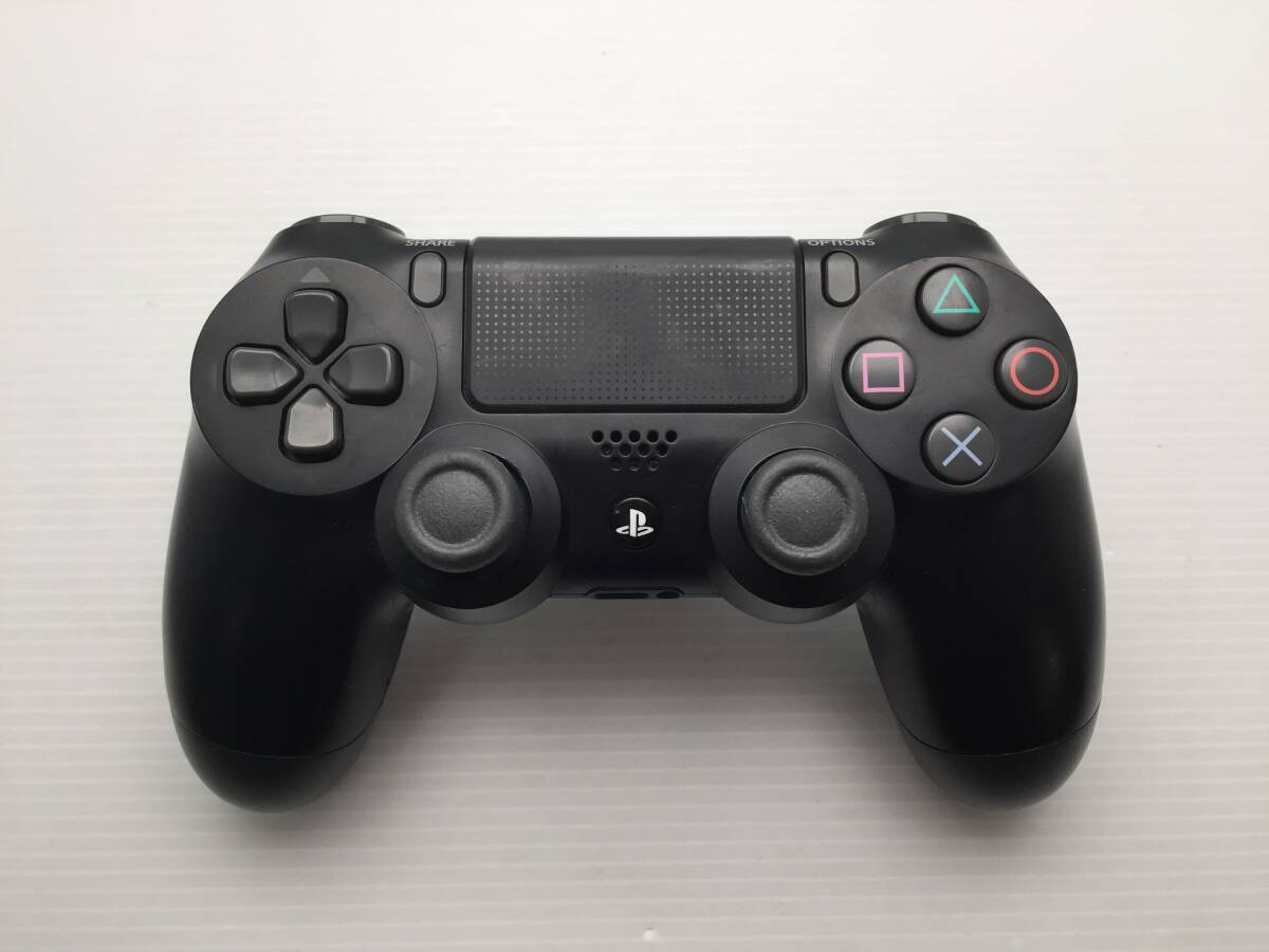 3/ SONY純正 PS4 コントローラー DUALSHOCK4 ワイヤレスコントローラー ブラック　動作品 /22060_画像1