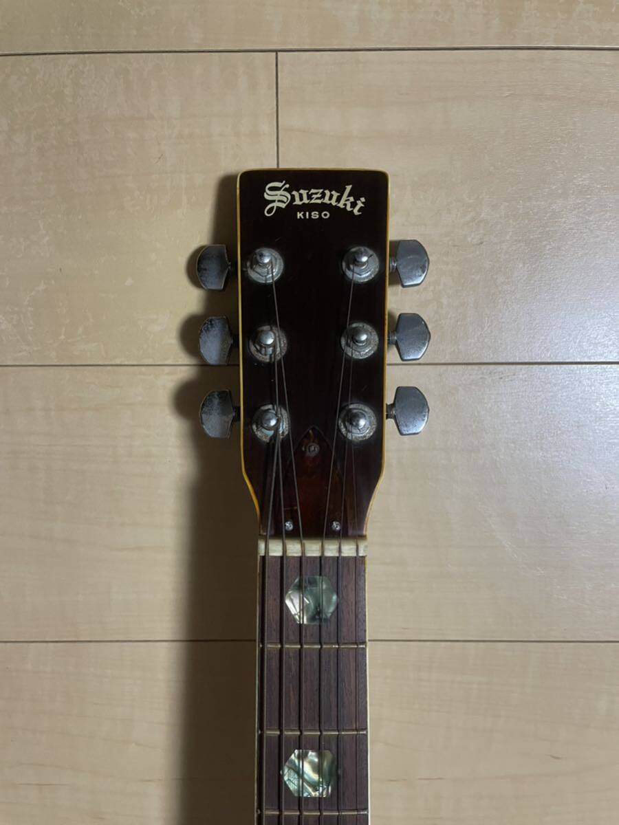 [ rare ]Kiso Suzuki W-350 tree . Suzuki 3 piece back acoustic guitar is ka Ran da Japan Vintage Old domestic production made in Japan 