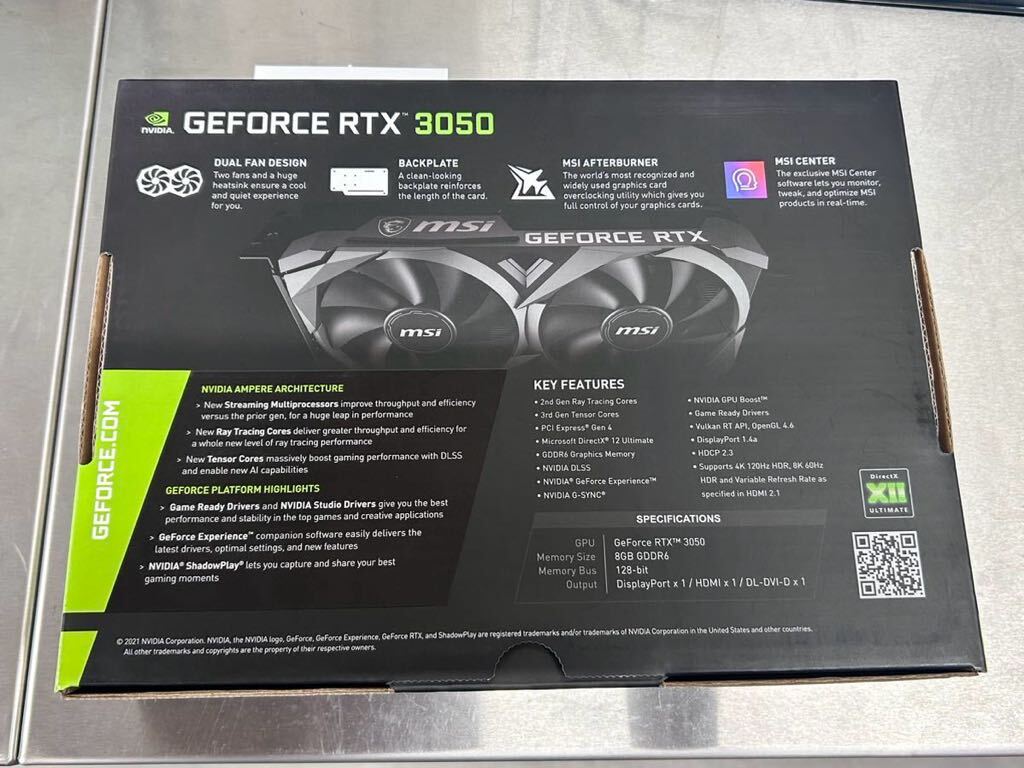 GeForce RTX3050 MSI VENTUS 2X XS OC 8G NVIDIA グラフィックボード の画像2