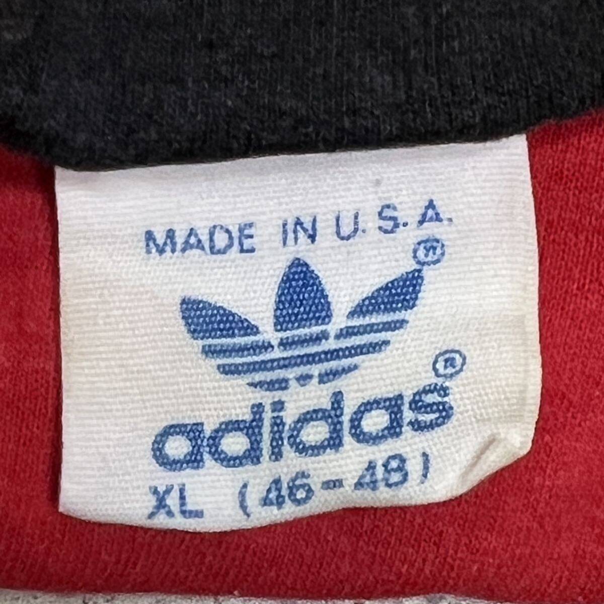 80s adidas リバーシブル　Tシャツ 半袖 半袖Tシャツ コットン vintage アディダス　USA製 アメリカ製トレフォイル　菅田将暉