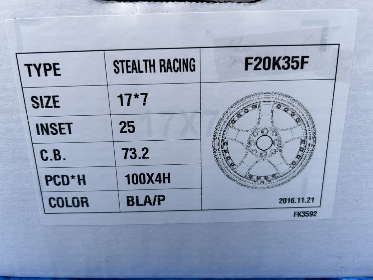 ■ ステルスレーシング K35 ■ STEALTH RACING 17インチ 17X7.0J +25 PCD100 4穴 4H 未使用 開封のみ 新品 4本 5本スポーク ステップリム の画像3