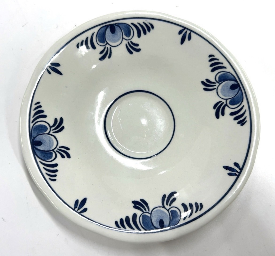 P131-W7-1263 ◆ Royal Goedewaagen Blue Delft Handwork Holland カップ＆ソーサー 花 青 ブルー 食器 洋食器③の画像6