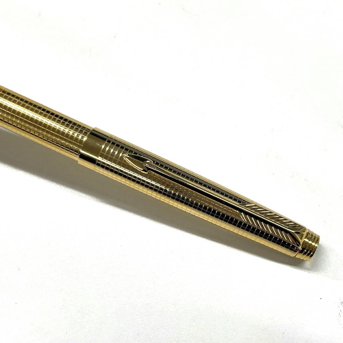 R496-W11-777 ◎ PARKER パーカー cap&barr 14k G.F. 万年筆/ボールペン ２点 ゴールドカラー 文房具 筆記用具 ブランド文房具 箱付き③の画像7