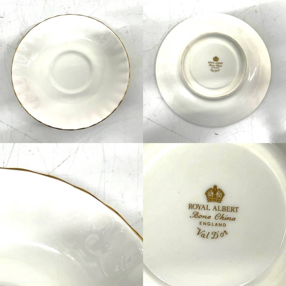 R622-W14-334 ROYAL ALBERT ロイヤルアルバート カップ＆ソーサー 4客セット Vol Dor/MEADOW FLOWER/HAWORTH 洋食器③_画像3