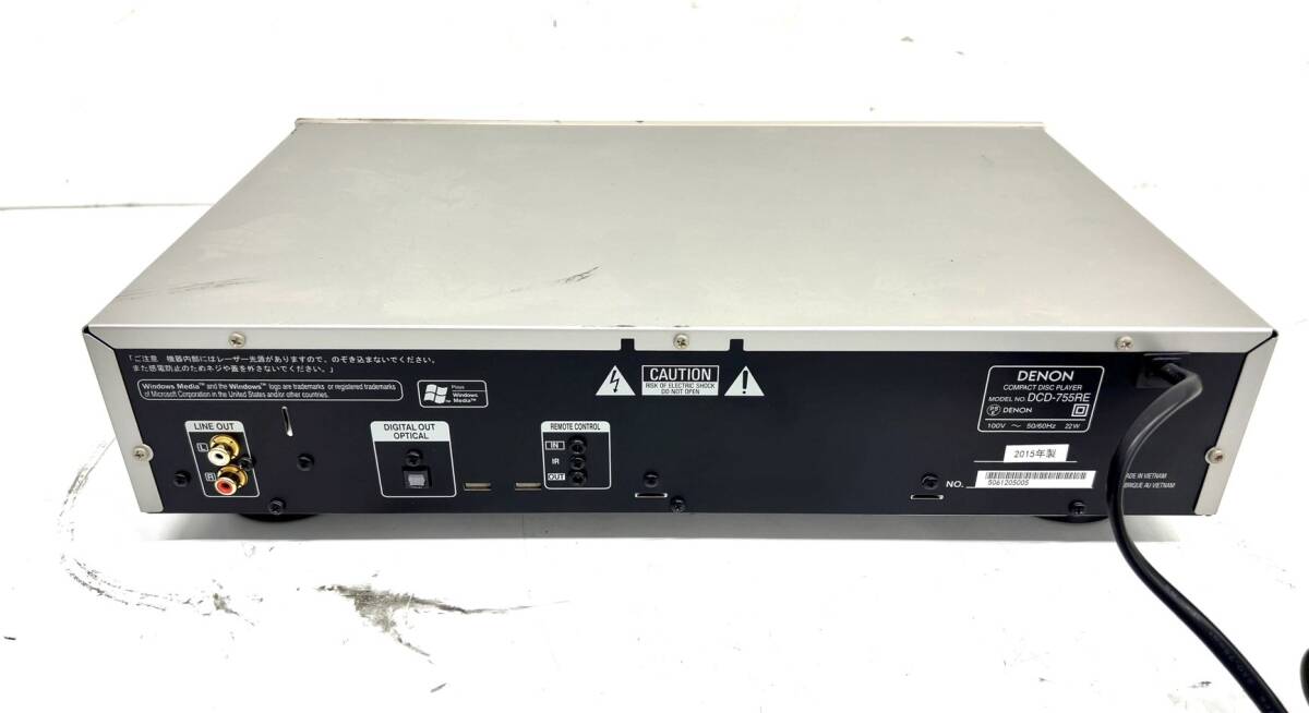 R461-W15-52 DENON デノン DCD-755RE CDプレーヤー 2015年製 オーディオ機器 通電確認済み③の画像6