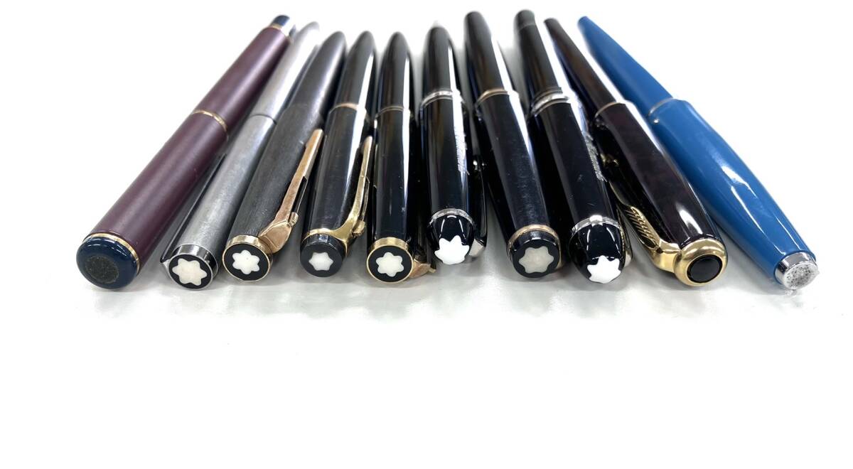 R201-W13-1228 文房具 万年筆 ボールペン 10本 MONTBLANC MEISTERSTUCK/PAKER 他 14K刻印あり 付属品あり 筆記用具①_画像6