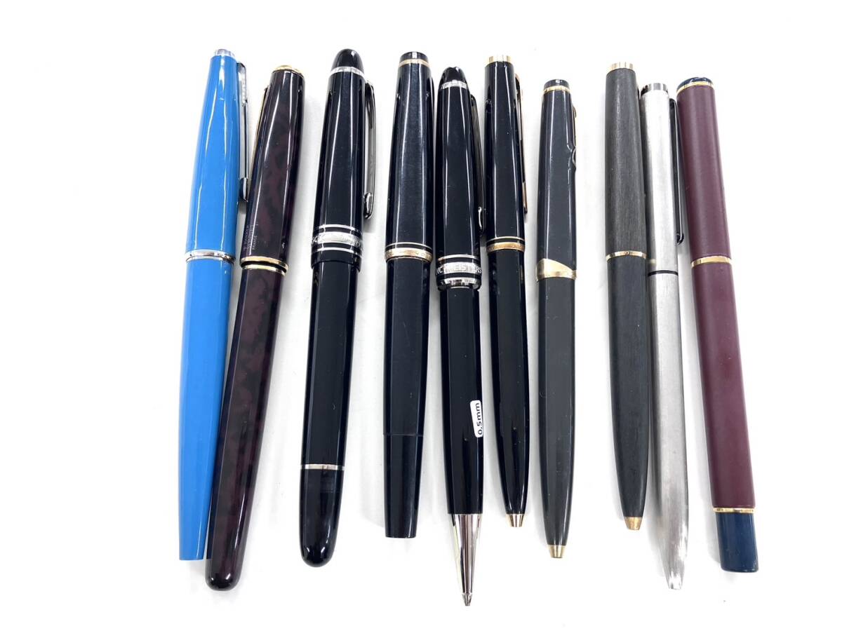 R201-W13-1228 文房具 万年筆 ボールペン 10本 MONTBLANC MEISTERSTUCK/PAKER 他 14K刻印あり 付属品あり 筆記用具①_画像2