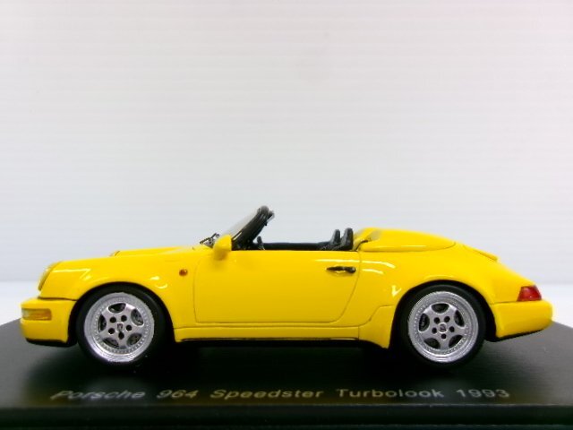 スパーク 1/43 ポルシェ 964 スピードスター ターボルック 1993 イエロー (4572-699)の画像4