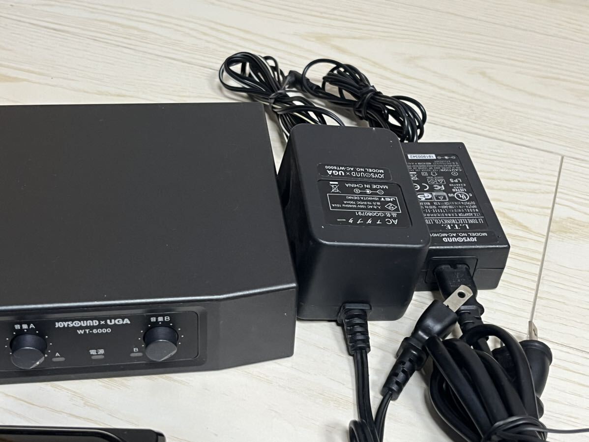  JOYSOUND UGA 赤外線ワイヤレスマイク WM-620 2本 WT-6000 フルセット  の画像6