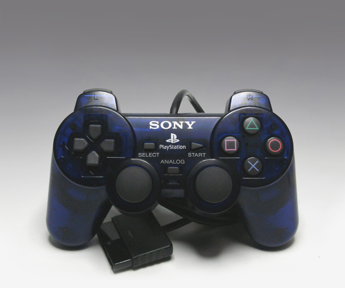 ● SONY 純正 PS2 アナログコントローラー SCPH-10010MB ミッドナイト・ブルー 整備済み デュアルショック2 DUALSHOCK 2 Midnight Blue 紺の画像1