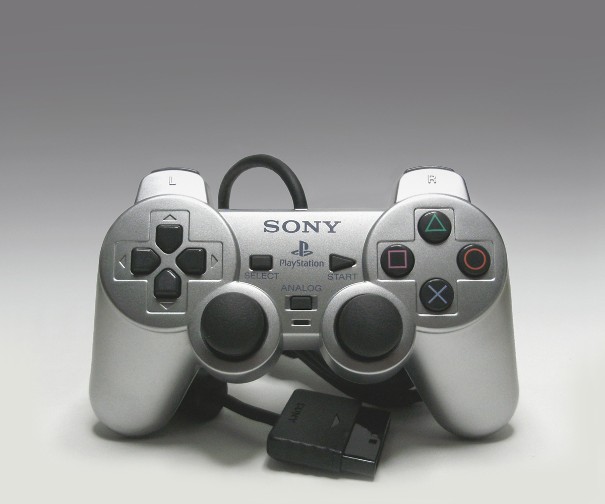 ● SONY 純正 PS2 アナログコントローラー SCPH-10010SS サテン・シルバー 整備済み デュアルショック2 DUALSHOCK 2 Satin Silver SCE 銀_画像1