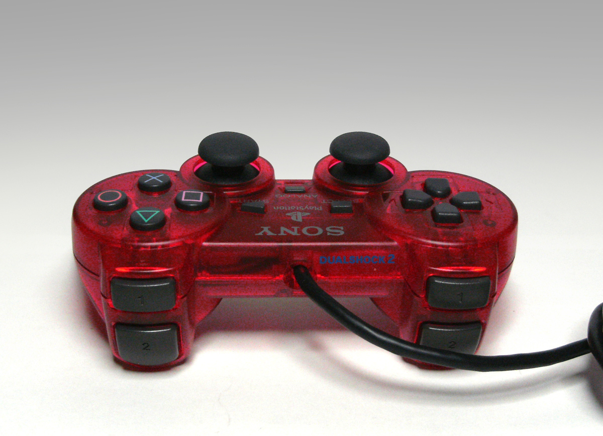 ● SONY 純正 PS2 アナログコントローラー SCPH-10010R クリムゾン・レッド 整備済み デュアルショック2 DUALSHOCK 2 Crimson Red SCE 透赤_画像3
