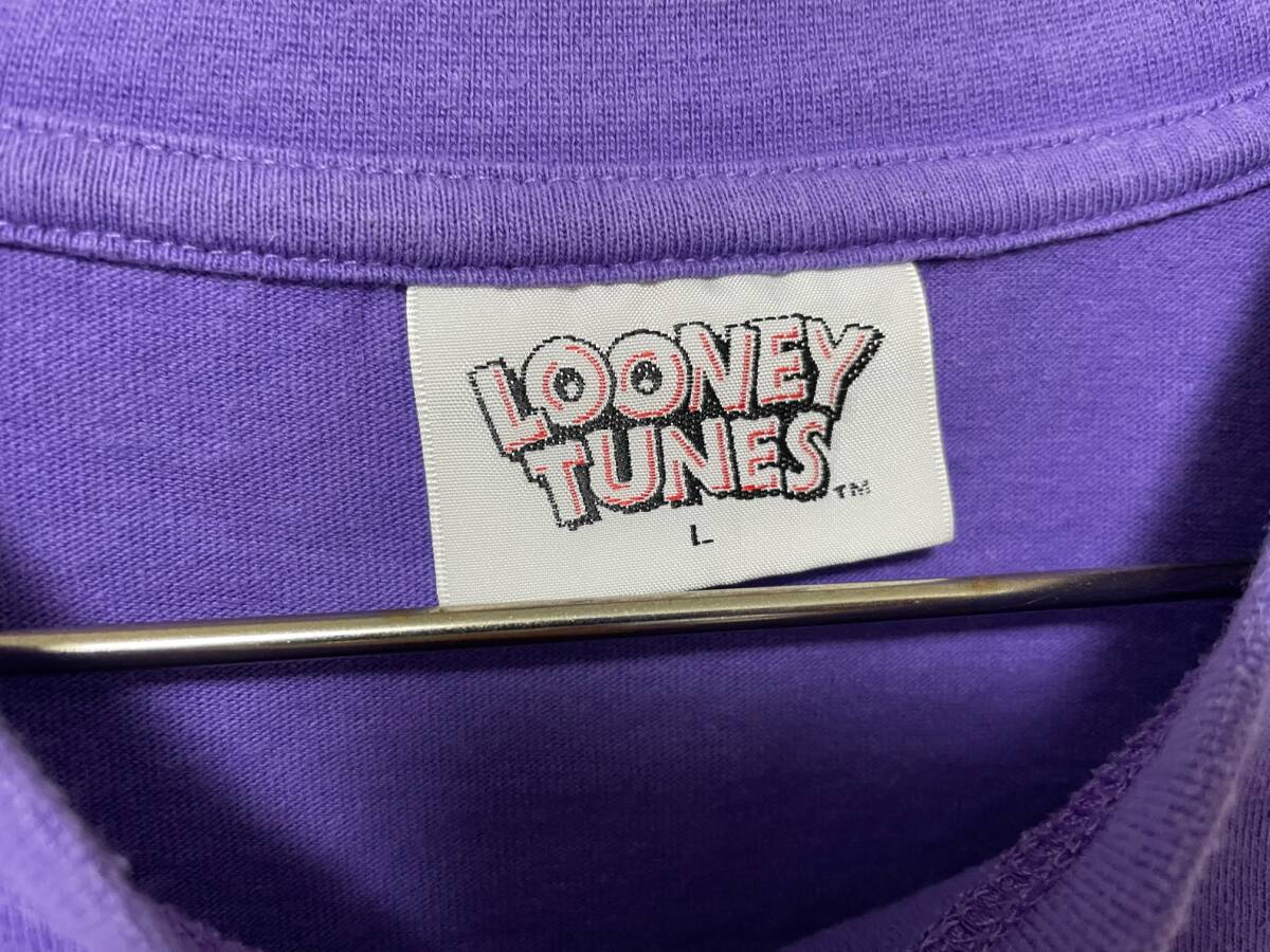 Looney Tunes Tシャツ Ｌ XL ルーニー テューンズ ワーナー バッグス バニー タズマニアンデビル ビッグシルエット シャツ 古着 ビンテージの画像4