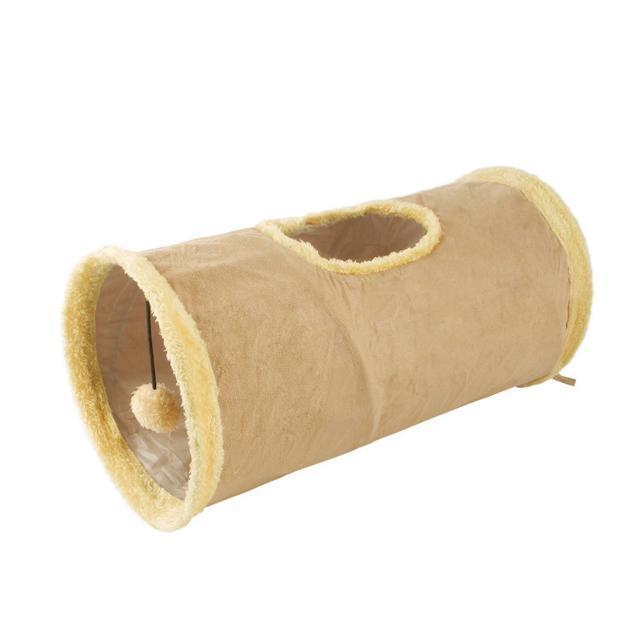 * Brown cat tunnel mail order toy one person playing toy cat for .. cat mo Como ko folding compact cat tunnel stylish ..