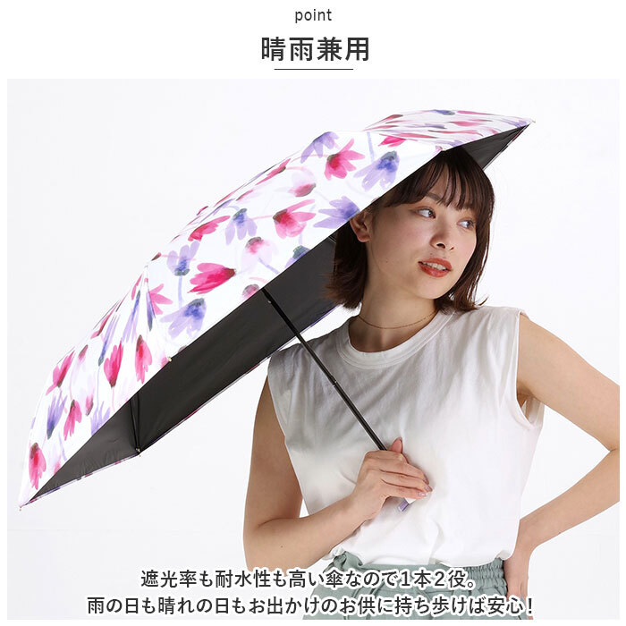 ☆ アナベルブルー ☆ SLENDER MINI PARASOL 遮光 遮熱 50cm 晴雨兼用傘 niftycolors 日傘 ニフティカラーズ 折りたたみ傘 晴雨兼用_画像5