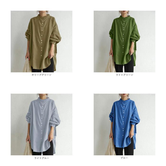 ☆ ベージュ ☆ Lサイズ ☆ ロングチュニック lyblushirt シャツ レディース チュニック ブラウス ロングシャツ 長袖 ロング 長袖シャツ_画像10