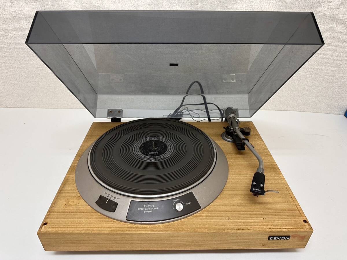 D302-000000 DENON Denon turntable DP-790 black tea full automatic player system No.264213 audio equipment operation verification ending ⑥