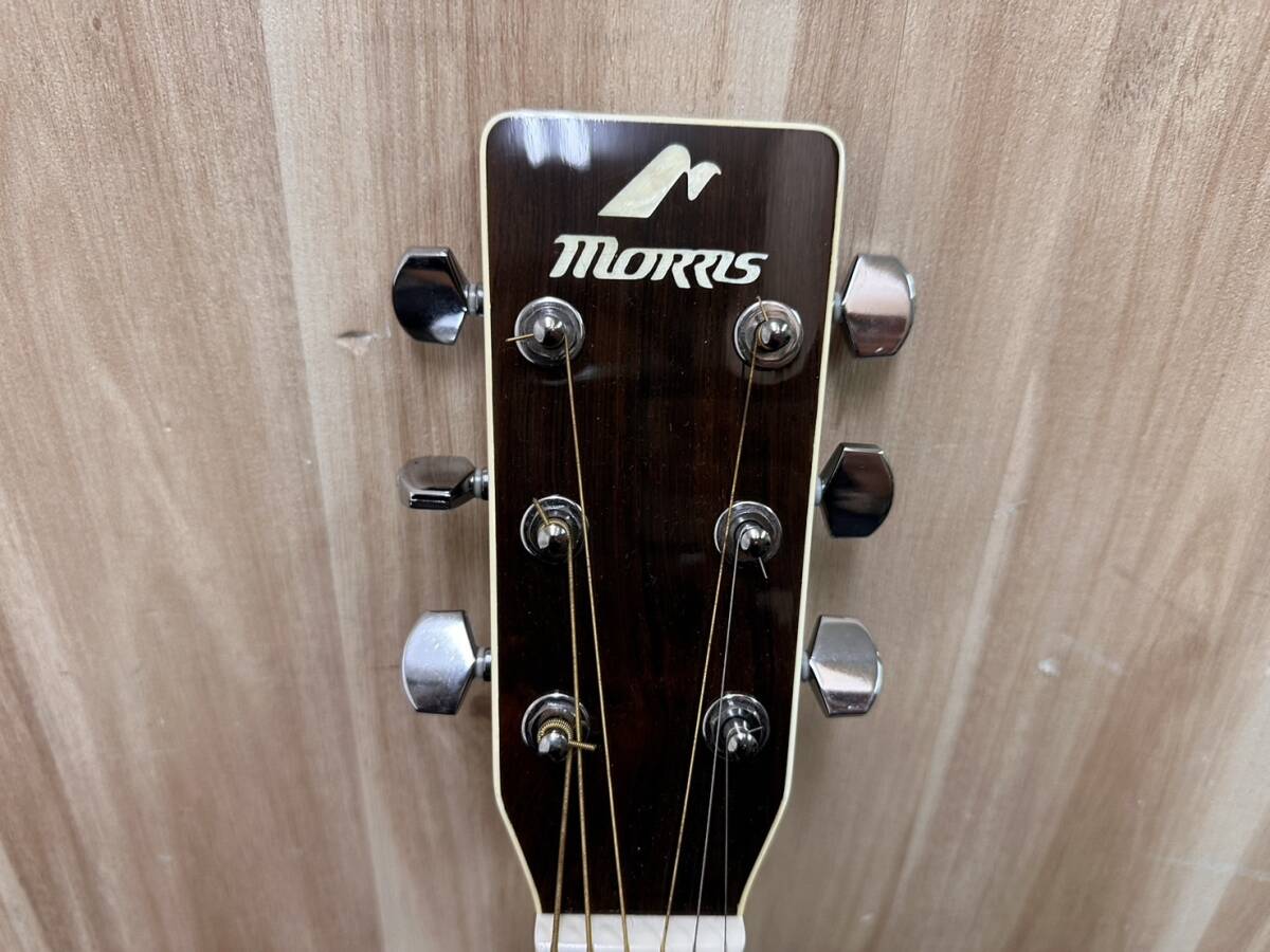 H332-T21-596 MORRIS モーリス アコースティックギター MF401 ハードケース付き 現状品_画像5
